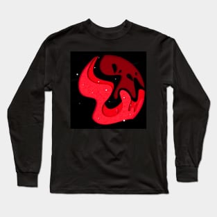 Red and Black Anime Pattern Long Sleeve T-Shirt